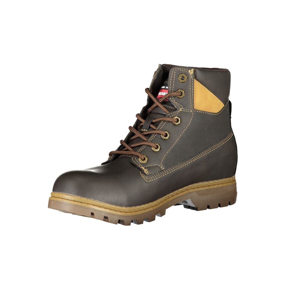 Carrera Rugged Bruine Veterlaarzen met Contrasterende Details