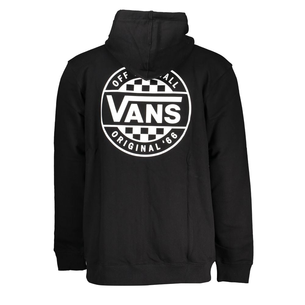 Vans Sleek Black Zip Hoodie met logoprint