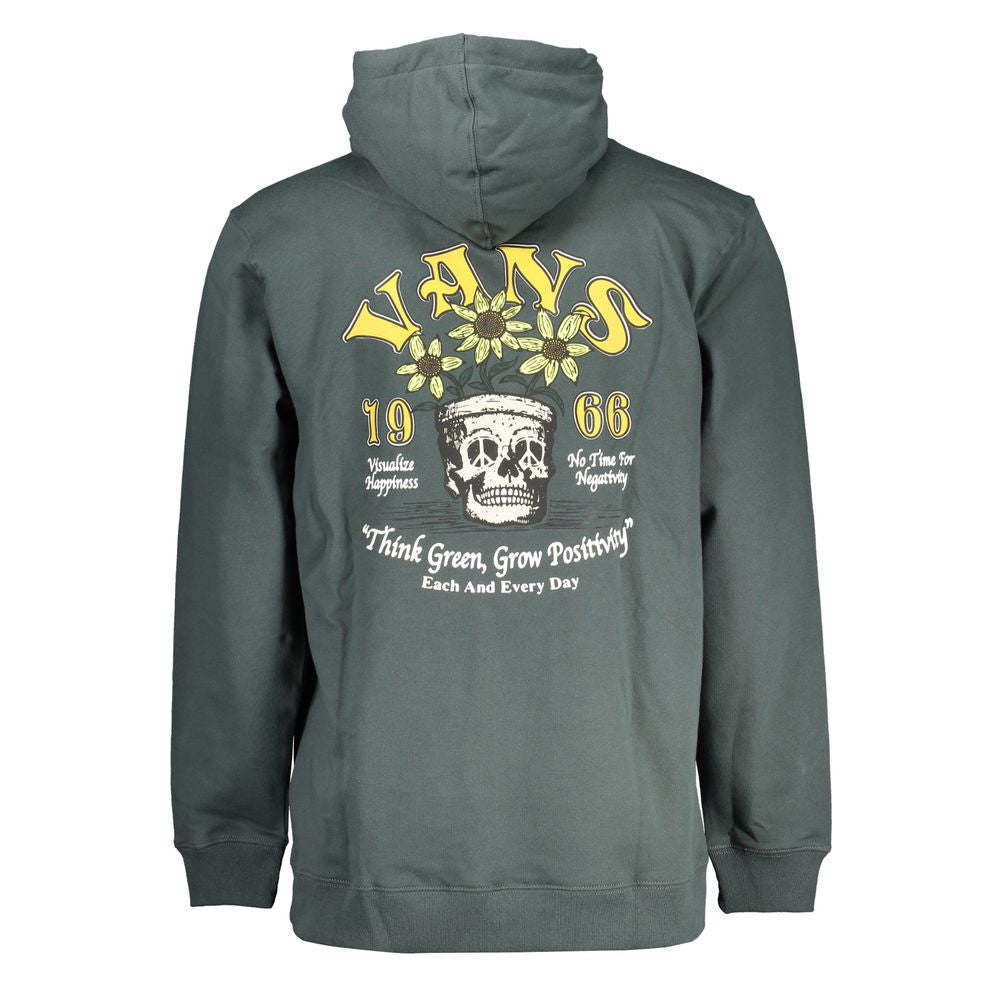 Vans Groene Fleece Capuchon Sweatshirt met Logo Print