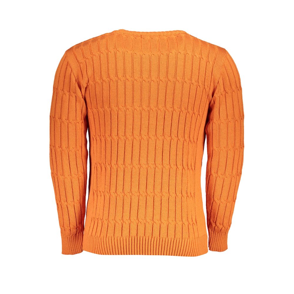 US Grand Polo Twisted Crew Neck Oranje Trui