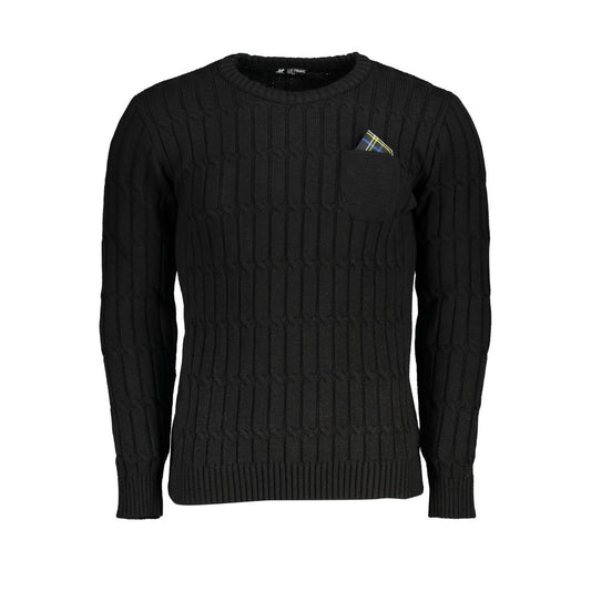 US Grand Polo Twisted Crew Neck Sweater met contrasterende details