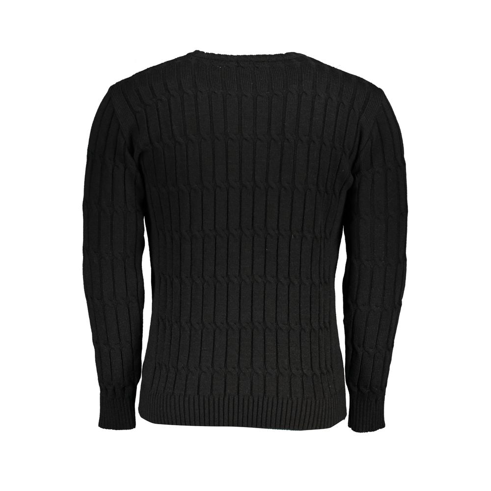 US Grand Polo Twisted Crew Neck Sweater met contrasterende details