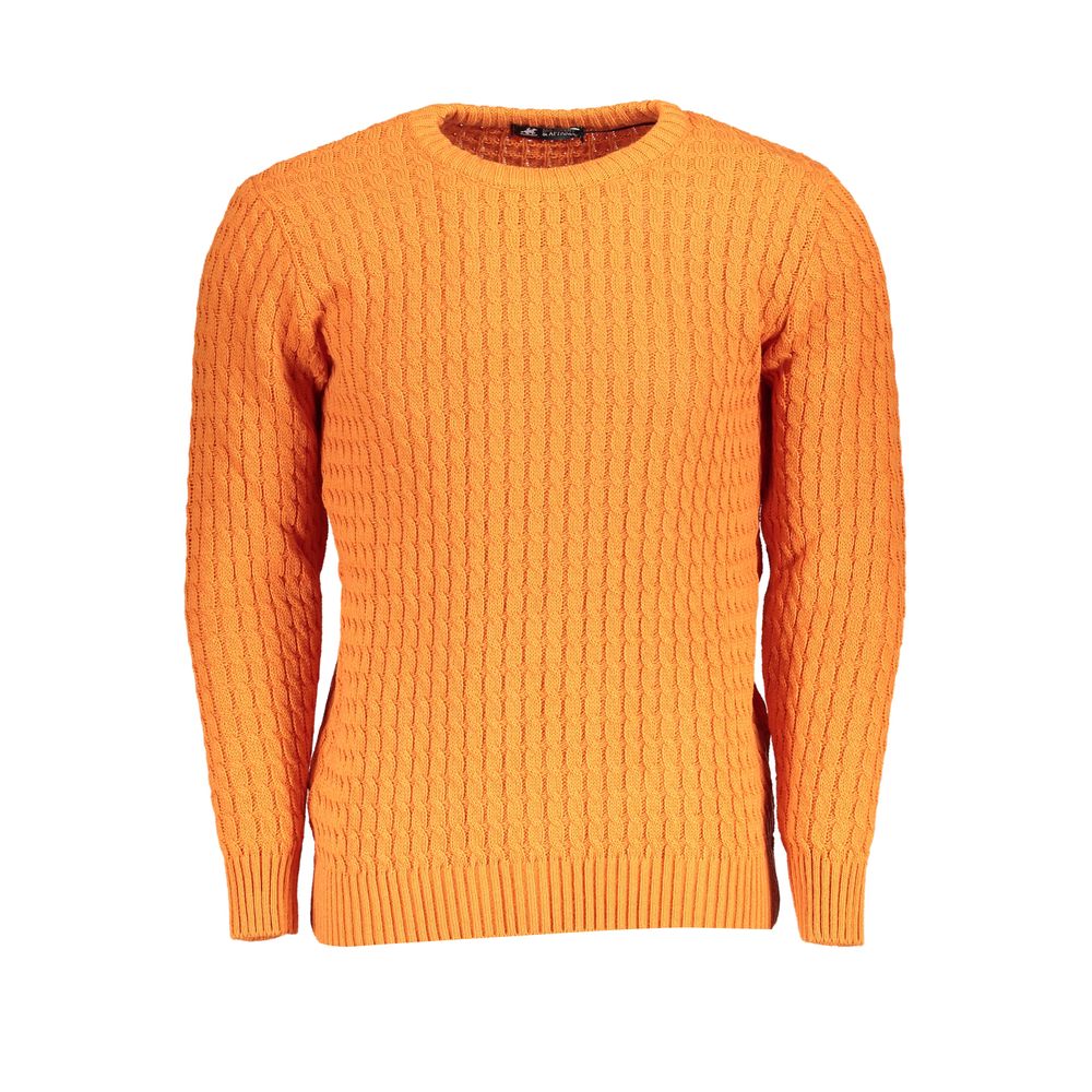 US Grand Polo Elegante Twisted Crew Neck Oranje Trui