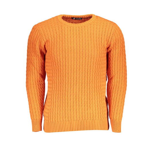 US Grand Polo Elegante Twisted Crew Neck Oranje Trui