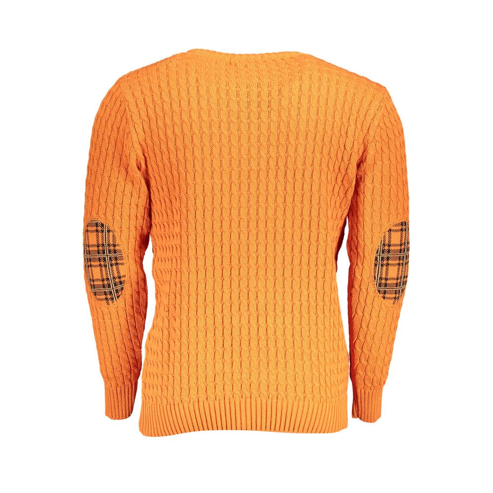 US Grand Polo Elegante Twisted Crew Neck Oranje Trui