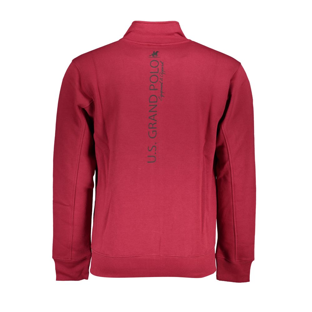 US Grand Polo Elegant Fleece Sweatshirt met Lange Mouwen - Roze