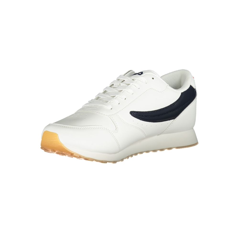 Fila Strakke Witte Sneakers met Contrasterende Accenten