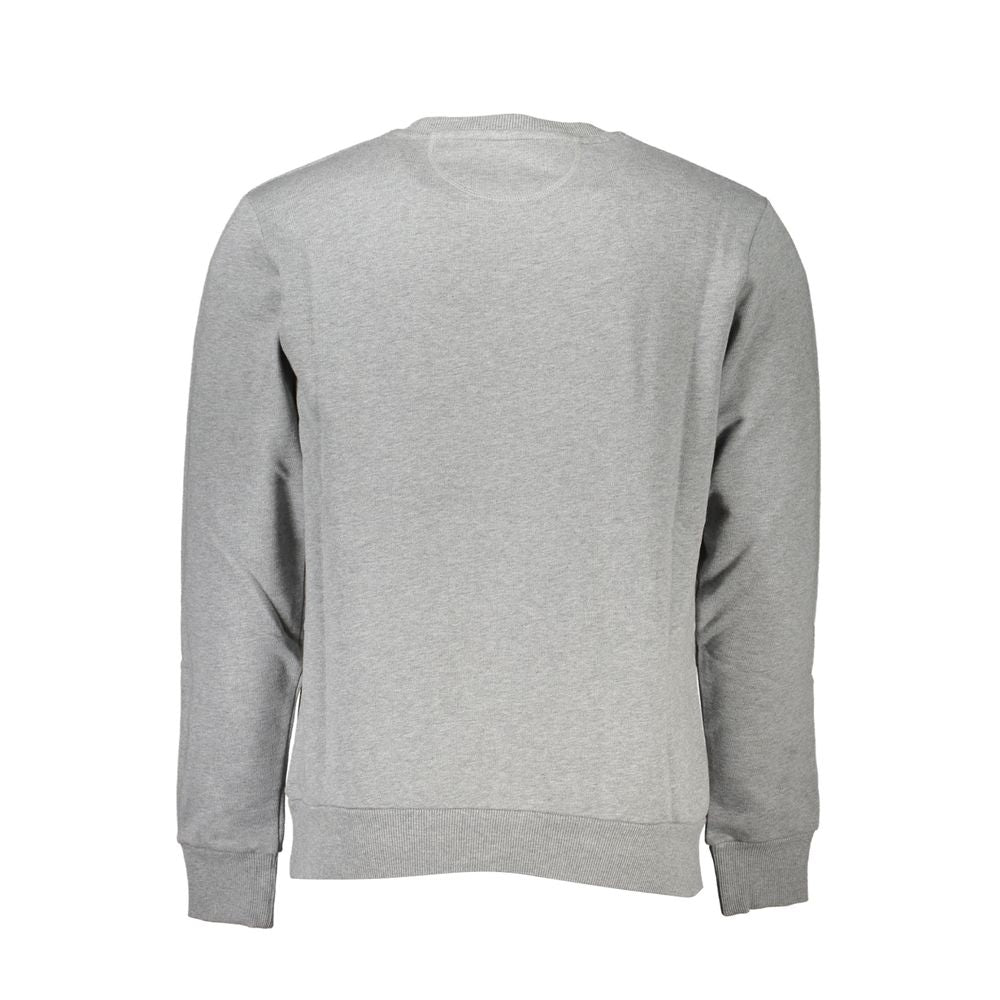 La Martina Chic Grijs Ronde Hals Katoenen Sweatshirt