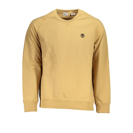 Timberland Beige ronde hals geborduurd sweatshirt