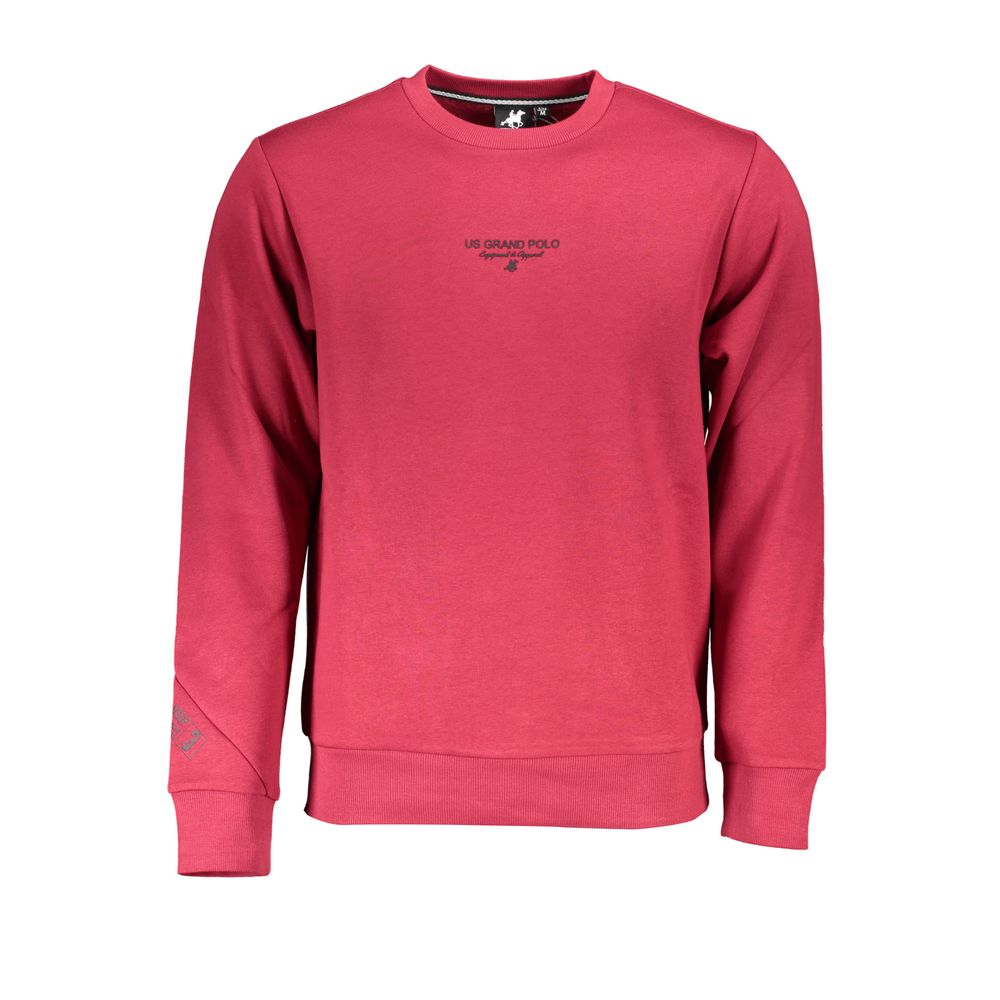 US Grand Polo Chic Roze Fleece Ronde Hals Sweatshirt