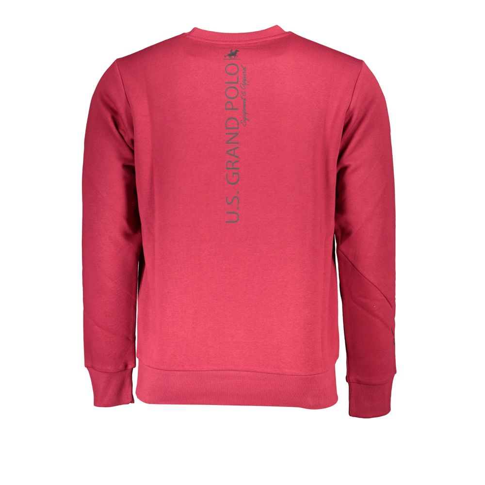 US Grand Polo Chic Roze Fleece Ronde Hals Sweatshirt