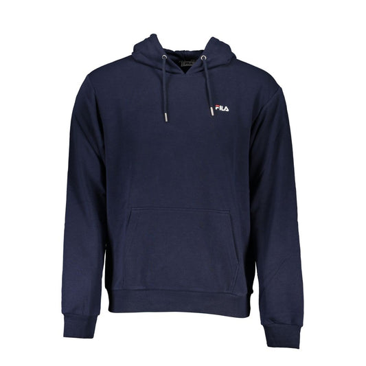 Fila Blue Cotton Blend Sweatshirt met capuchon