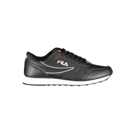 Fila Sleek Zwarte Sport Sneakers met Contrasterende Details