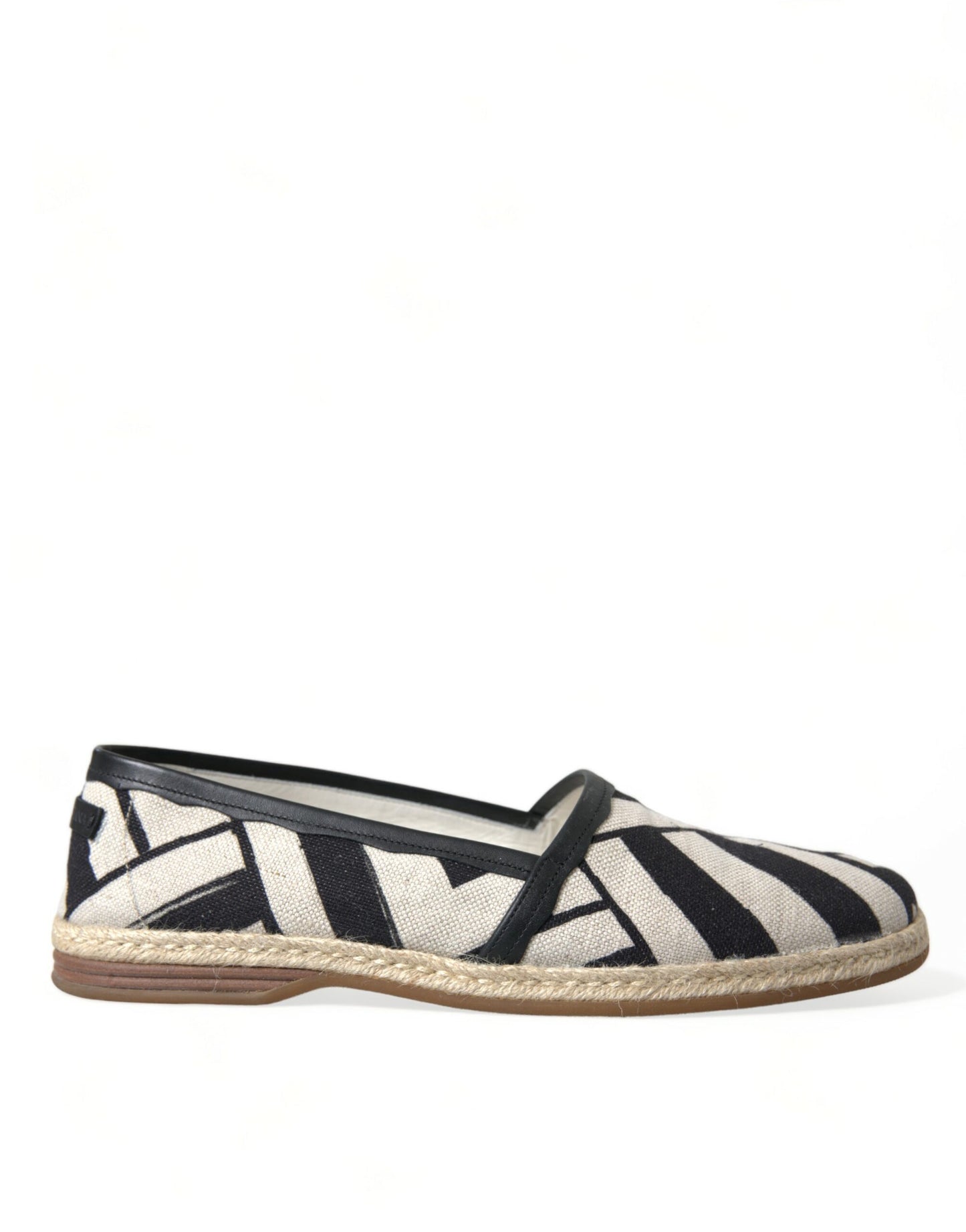 Dolce & Gabbana chique gestreepte luxe leren espadrilles