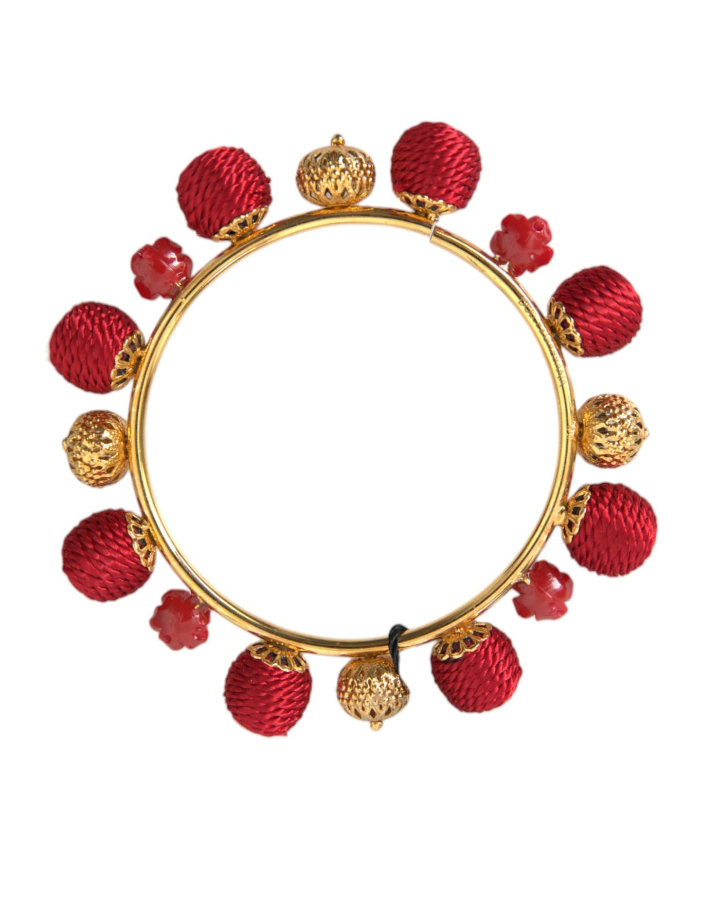 Dolce & Gabbana Gold Brass Red RUNWAY Sicilia Natale Rozen Armband