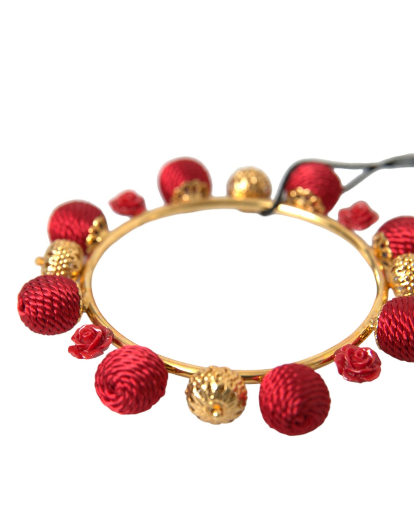 Dolce & Gabbana Gold Brass Red RUNWAY Sicilia Natale Rozen Armband