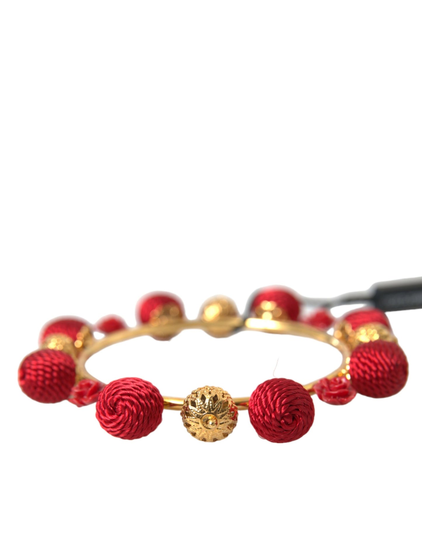 Dolce & Gabbana Gold Brass Red RUNWAY Sicilia Natale Rozen Armband