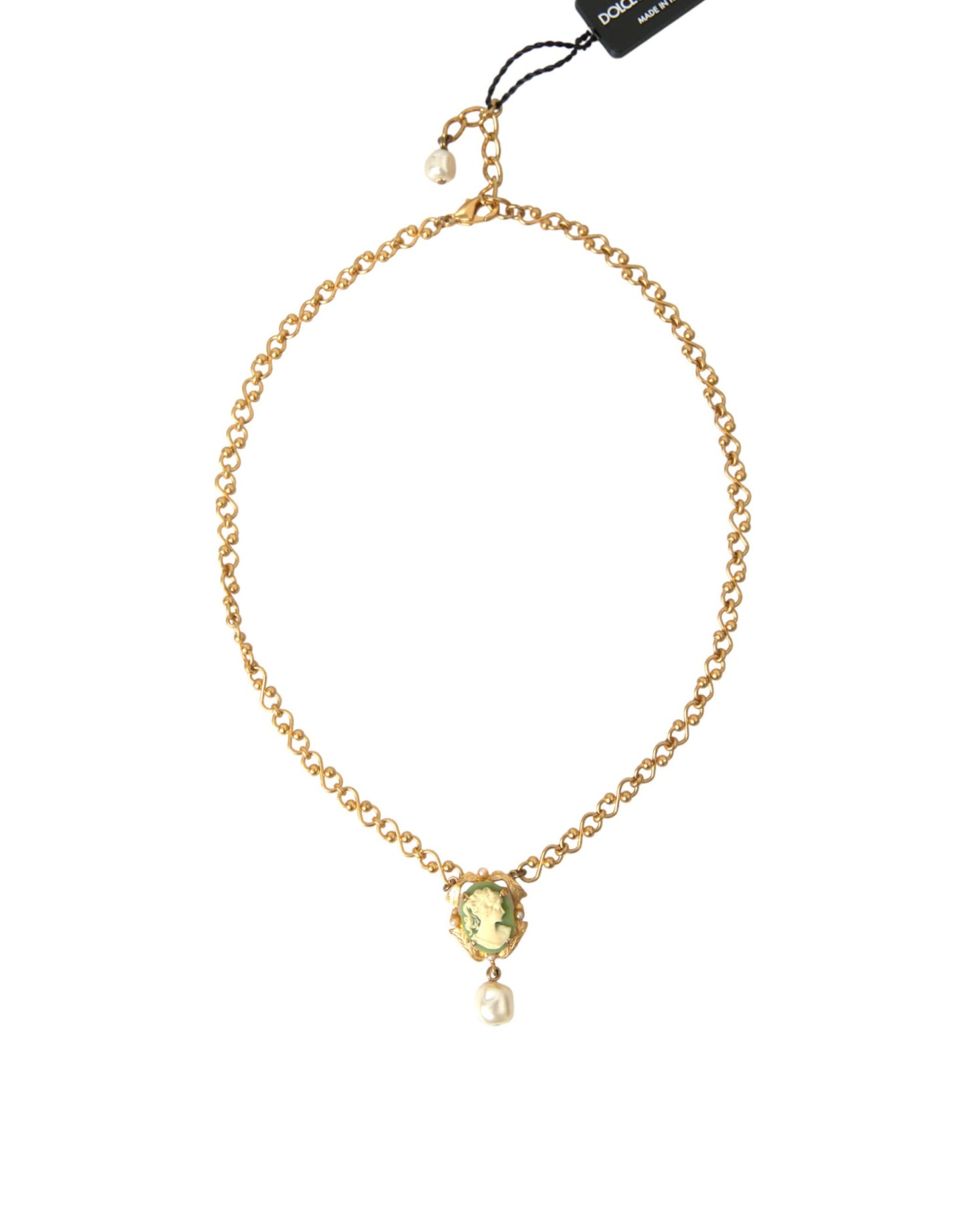 Dolce & Gabbana Gouden Messing Ketting Parel Hanger Charm Ketting