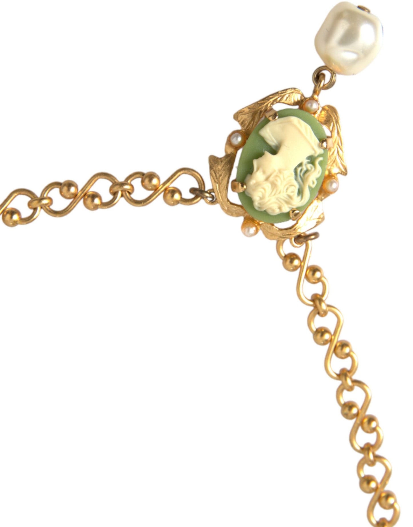 Dolce & Gabbana Gouden Messing Ketting Parel Hanger Charm Ketting