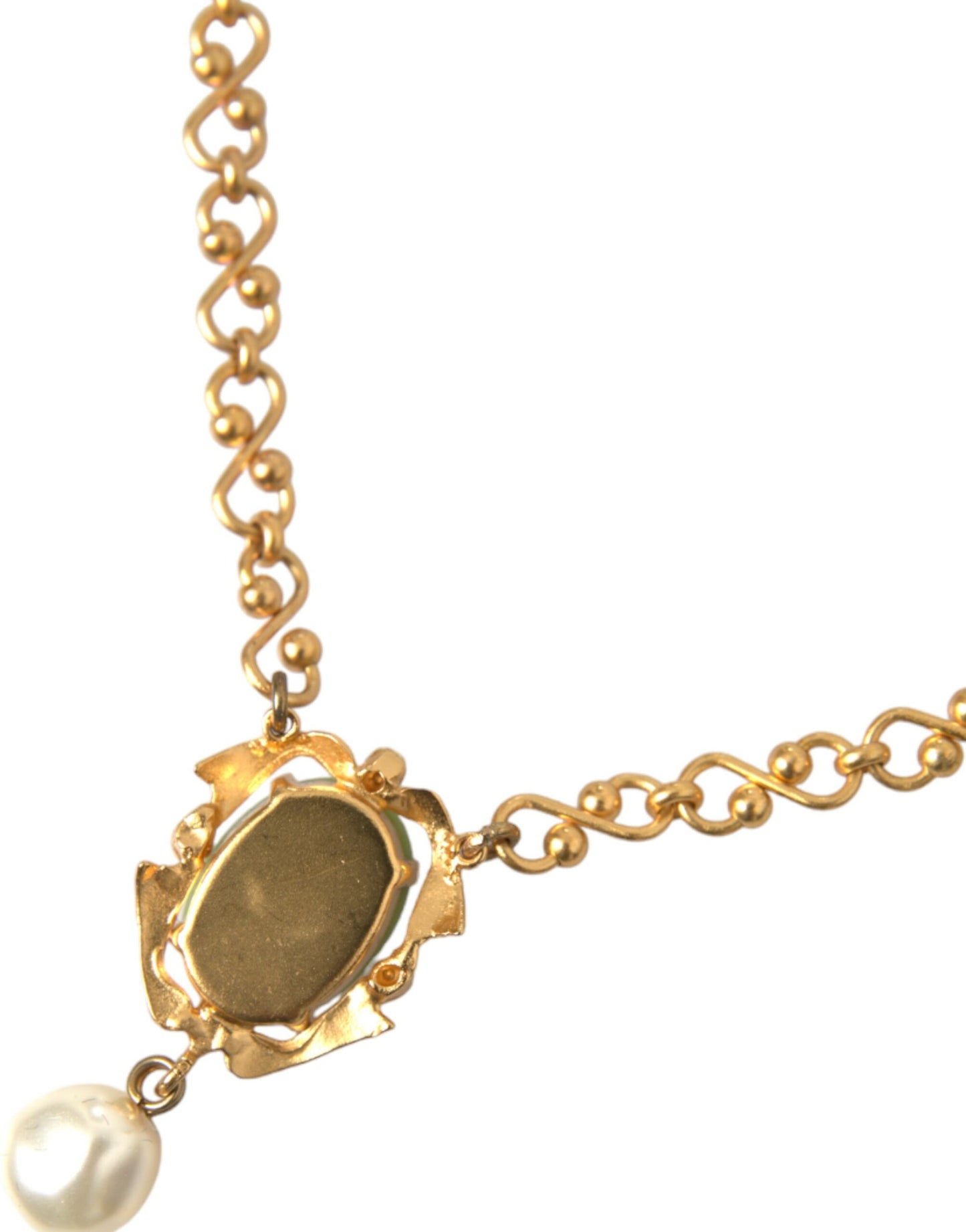 Dolce & Gabbana Gouden Messing Ketting Parel Hanger Charm Ketting