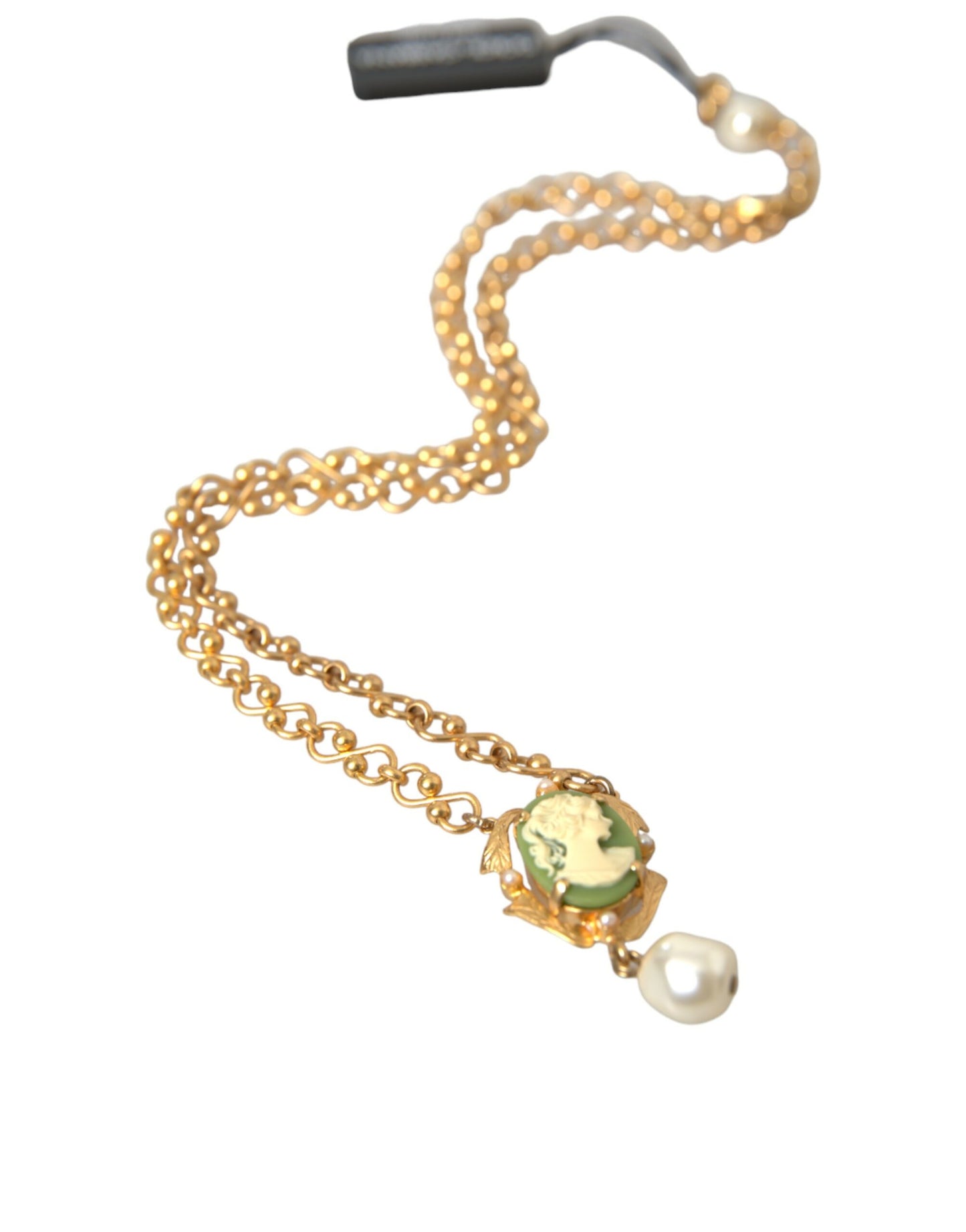 Dolce & Gabbana Gouden Messing Ketting Parel Hanger Charm Ketting