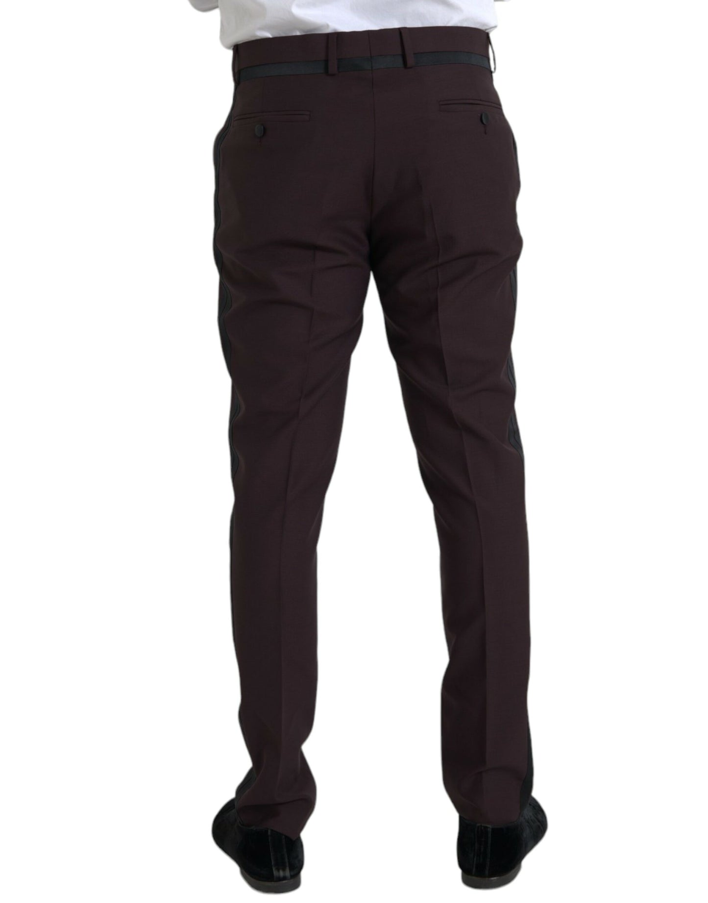 Dolce & Gabbana Donkerbruine Wollen Slim Fit Broek