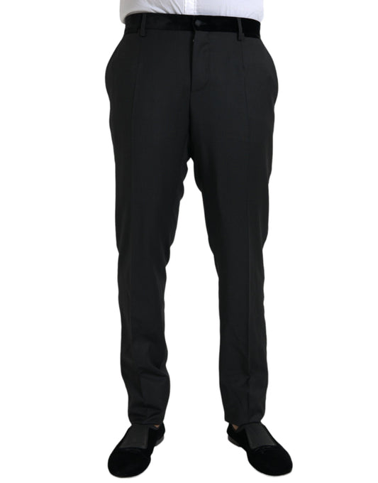 Dolce & Gabbana Zwarte Zijden Heren Skinny Broek