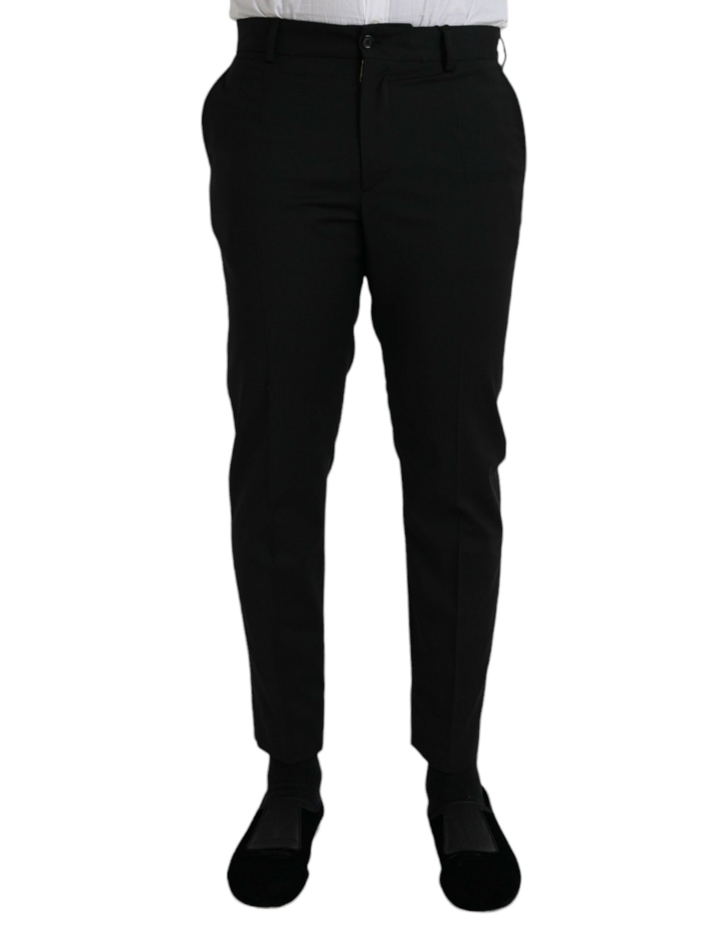 Dolce & Gabbana Zwarte Wollen SlimFit Jurk Formele Broek