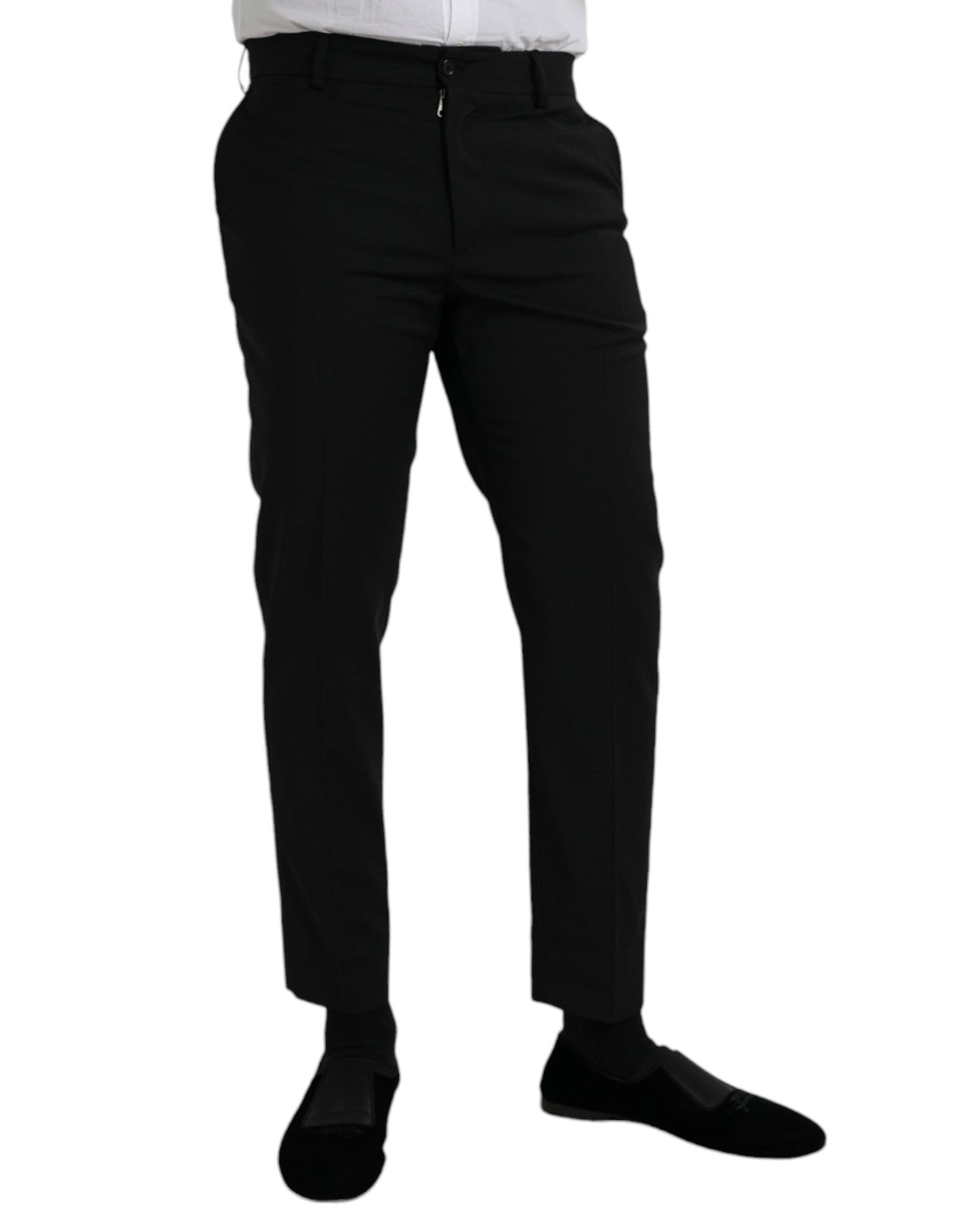 Dolce & Gabbana Zwarte Wollen SlimFit Jurk Formele Broek