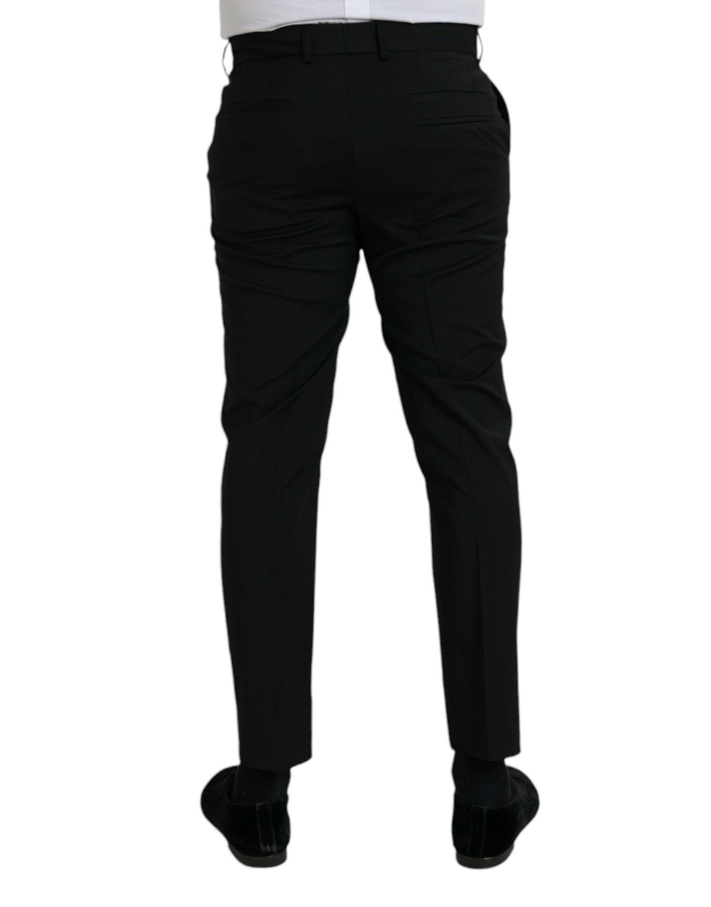 Dolce & Gabbana Zwarte Wollen SlimFit Jurk Formele Broek