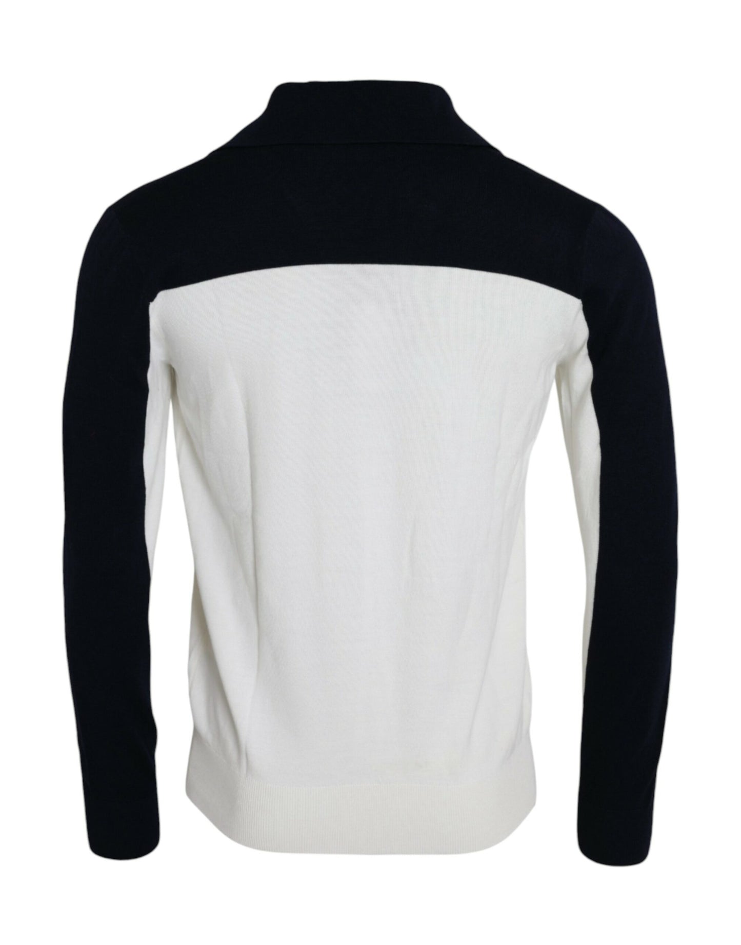 Dolce & Gabbana Wit Zwart SICILIA Henley Shirt Trui Trui