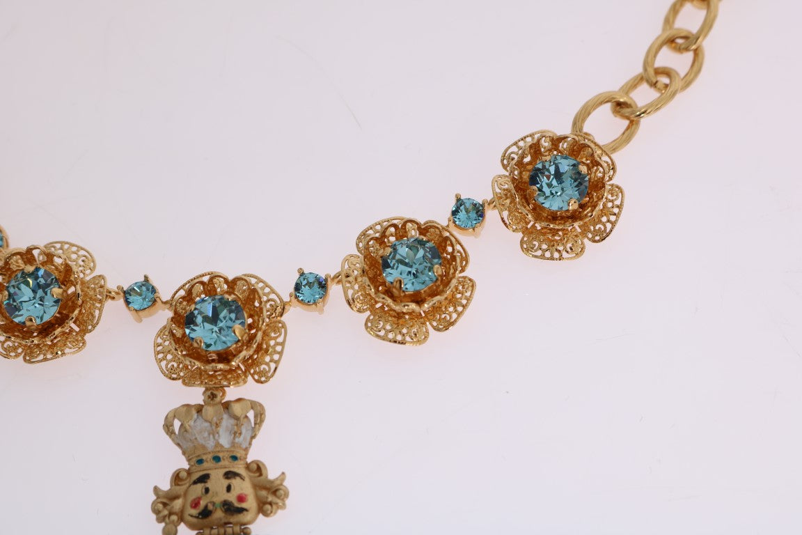 Dolce & Gabbana Elegante Gouden Kristallen Statement Ketting