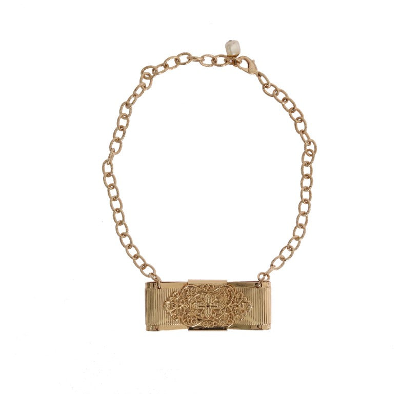 Dolce & Gabbana Elegante Gouden Kristallen Statement Choker