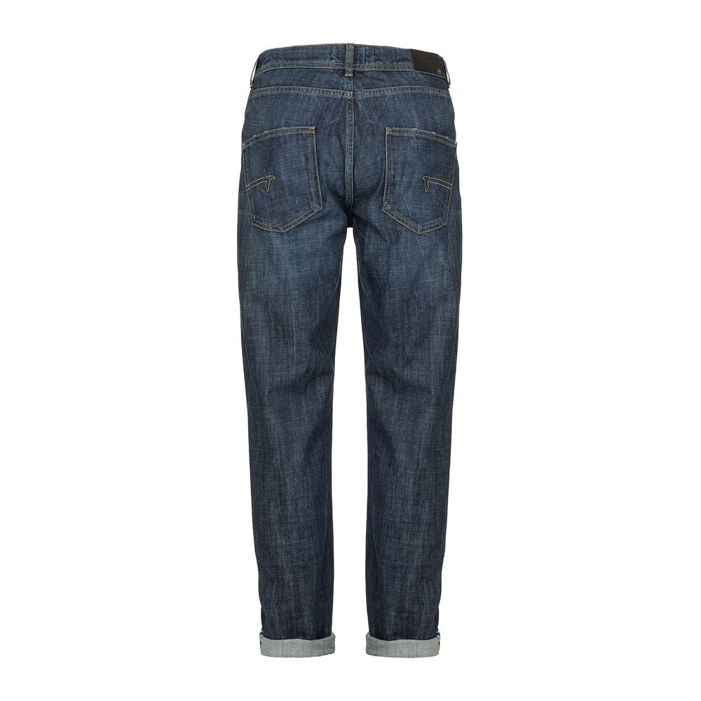 Fred Mello Blue Cotton Men's Jeans