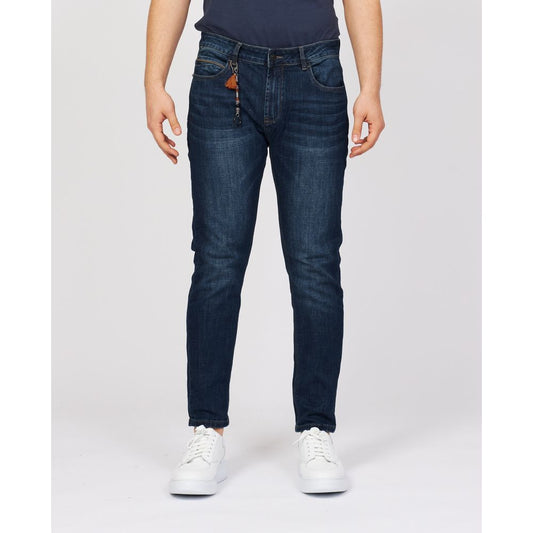 Yes Zee Sleek Blue Katoenen Stretch Jeans