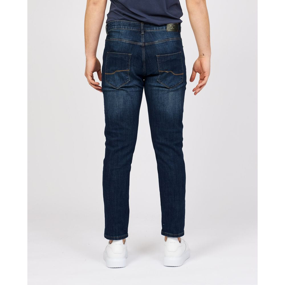 Yes Zee Sleek Blue Katoenen Stretch Jeans