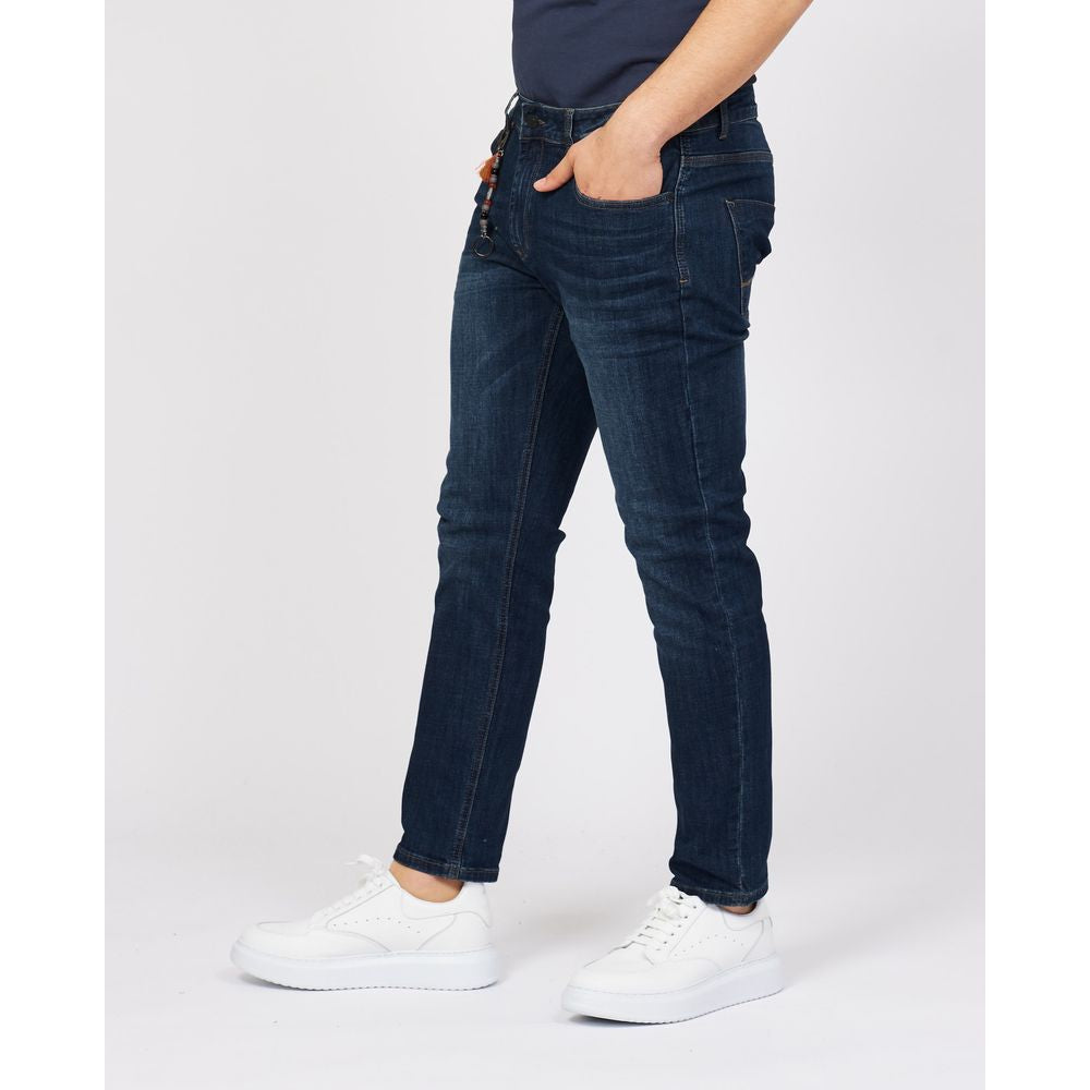 Yes Zee Sleek Blue Katoenen Stretch Jeans