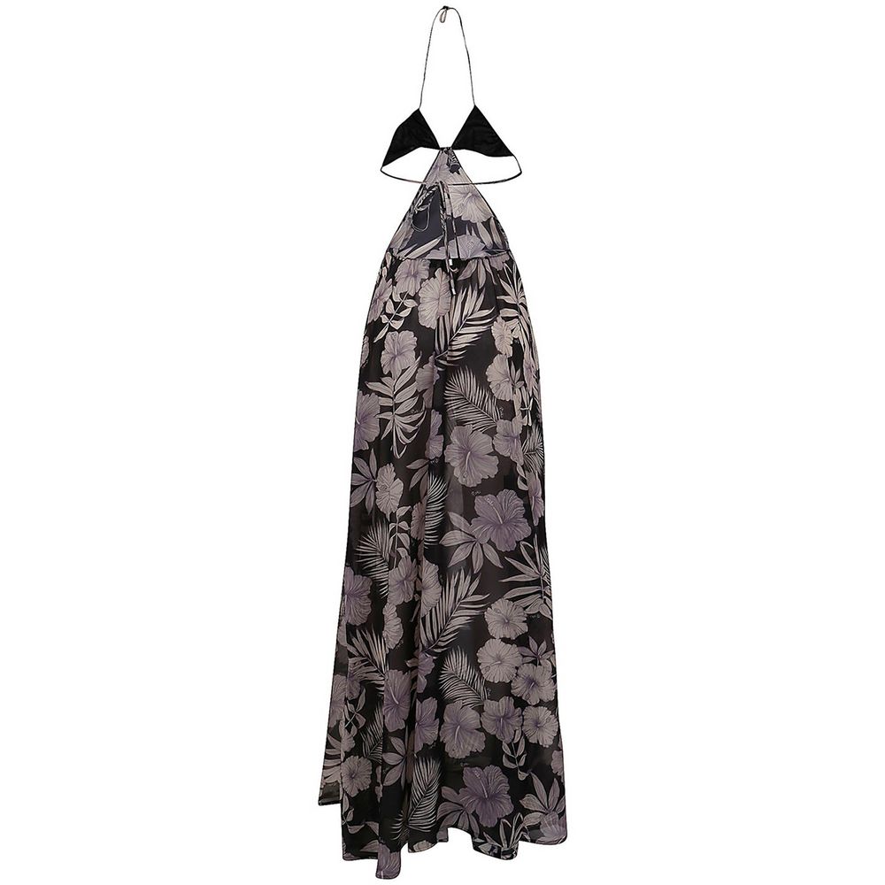 PINKO Floral Elegance Maxi-jurk met splitdetail