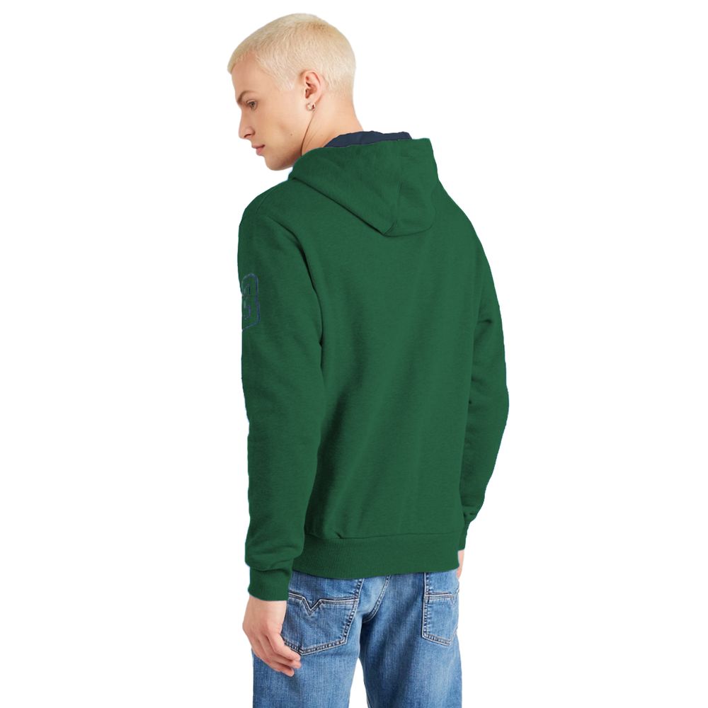 La Martina Elegante Groene Capuchon Katoenen Sweatshirt