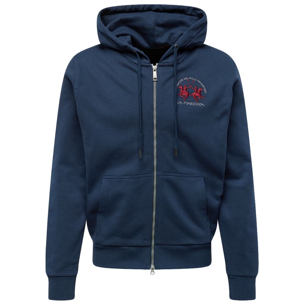 La Martina Elegante katoenen hoodie met volledige ritssluiting