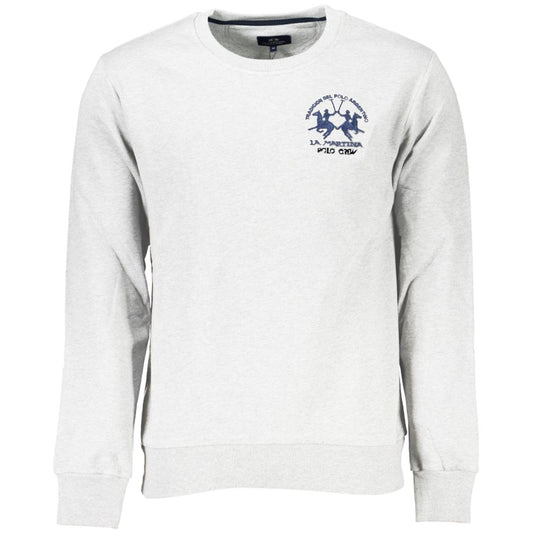 La Martina Elegante katoenen ronde hals sweatshirt in wit