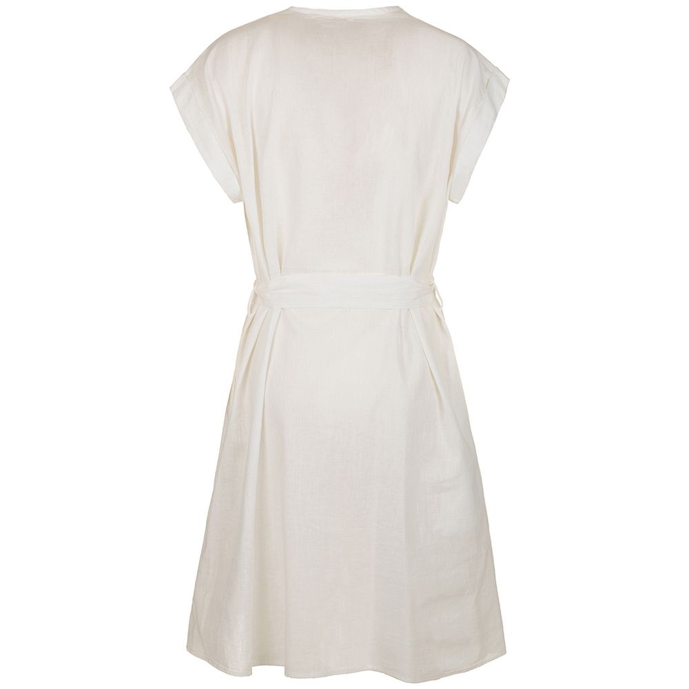 Fred Mello White Cotton Women Sleeveless Dress