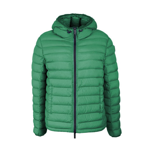 Centogrammi Chic Hooded Down Nylon Jack in weelderig groen