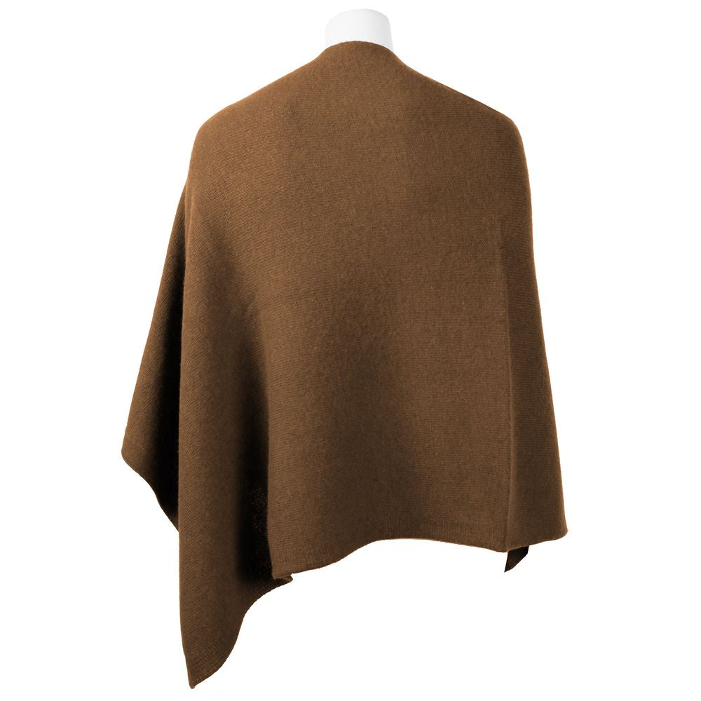 Emilio Romanelli Elegante kasjmier poncho met V-hals