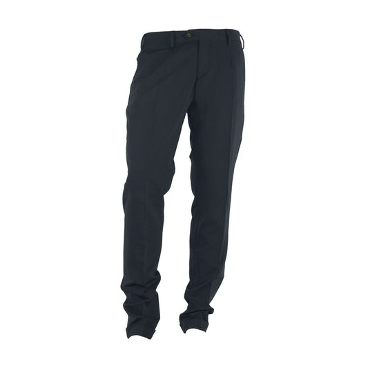 Made in Italy Elegant Black Trousers for the Modern Man