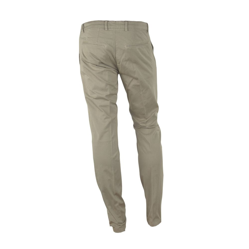 Made in Italy Elegant Beige Summer Trousers for Men