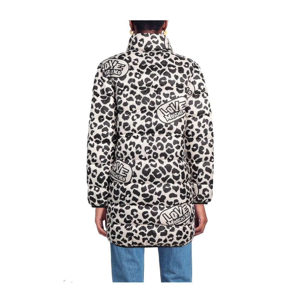 Love Moschino Chic Luipaardprint Donsjack