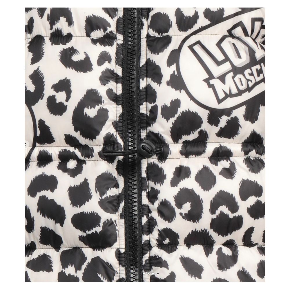 Love Moschino Chic Luipaardprint Donsjack