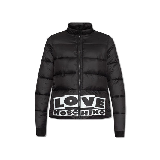 Love Moschino Chic Nylon Down Jacket met opvallend logo