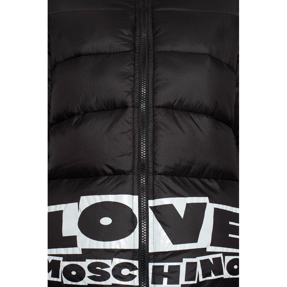 Love Moschino Chic Nylon Down Jacket met opvallend logo